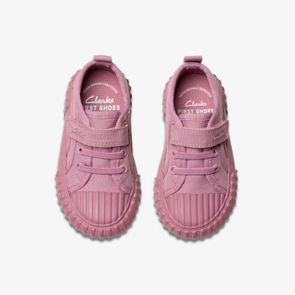 Foxing Stitch Toddler Pink Fabric | Clarks For Sale