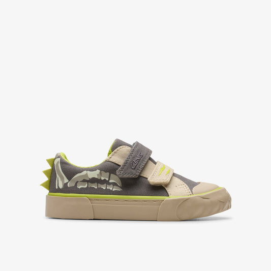 Foxing Stomp Toddler Grey Canvas | Clarks Onsale