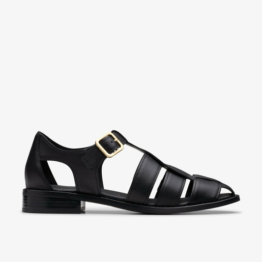 Hana Sun Black Leather | Clarks For Sale