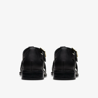 Hana Sun Black Leather | Clarks For Sale