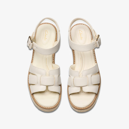Coledale Strap Cream Leather | Clarks For Sale