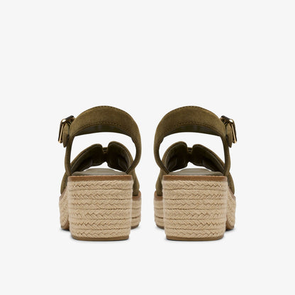 Coledale Strap Dark Olive Suede | Clarks