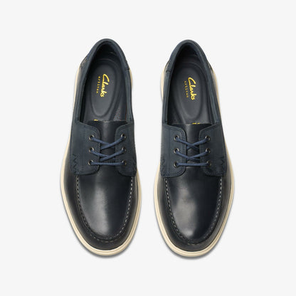 Bratton Boat Navy Leather | Clarks Onsale