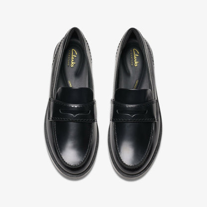 Straven Edge Black Leather | Clarks Onsale