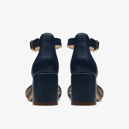 Ezoria Mae Navy Leather | Clarks