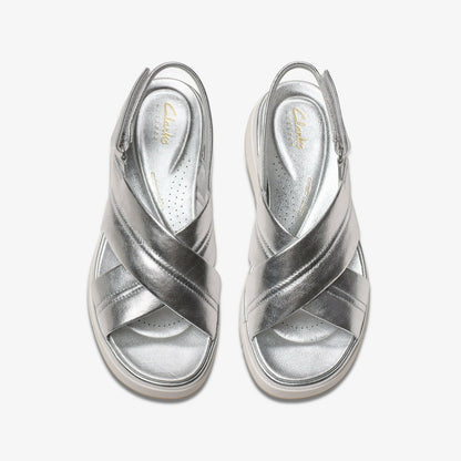 Tuscan Cross Silver Leather | Clarks For Sale