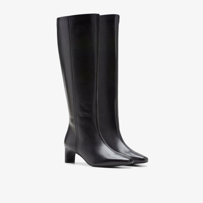 Edina Tall Black Leather | Clarks Onsale
