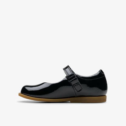 Drew Tap Toddler Black Patent | Clarks Sale