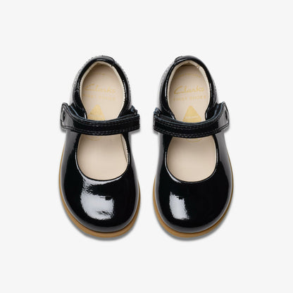 Drew Tap Toddler Black Patent | Clarks Sale