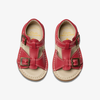 Playsun Toddler Red Leather | Clarks Onsale