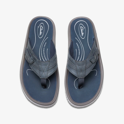 Wesley Sun Navy Leather | Clarks Sale