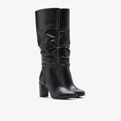 Freva 85 Slouch Black Leather | Clarks