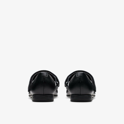 Finja Gem Kid Black Leather | Clarks