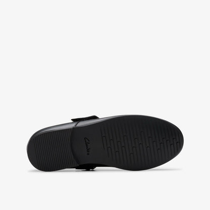 Finja Tap Older Black Leather | Clarks For Sale