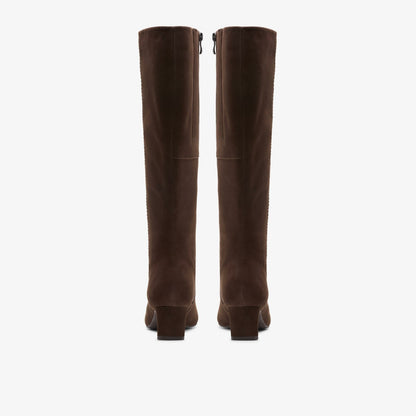 Edina Tall Dark Brown Suede | Clarks Sale