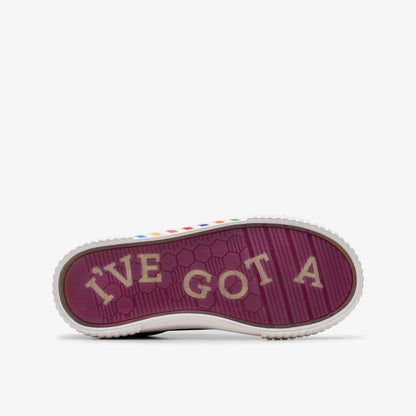 Roald Dahl Charlie & the Chocolate Factory Foxing Mix Kid Purple Canvas | Clarks Discount