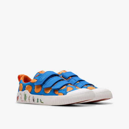 Roald Dahl James & the Giant Peach Foxing Air Kid Blue Canvas | Clarks