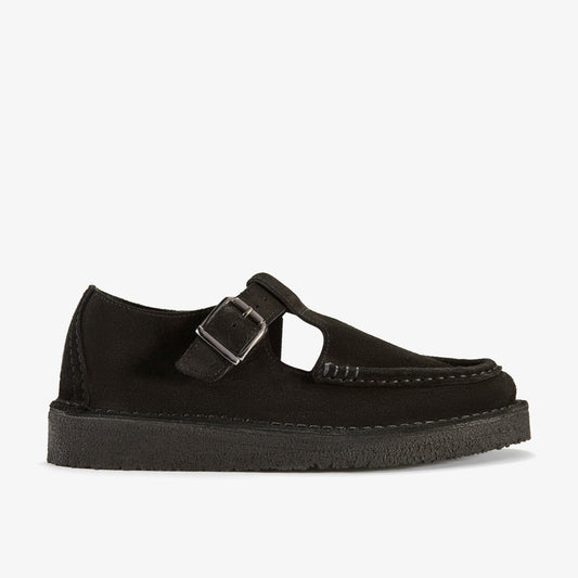 Nomad T Bar Black Suede | Clarks Discount