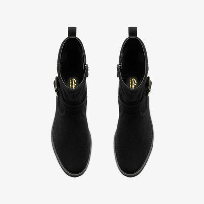 Nella Mid Black Suede | Clarks For Sale