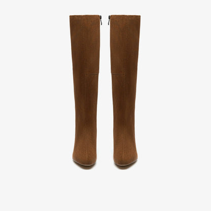 Edina Tall Walnut Suede | Clarks Discount