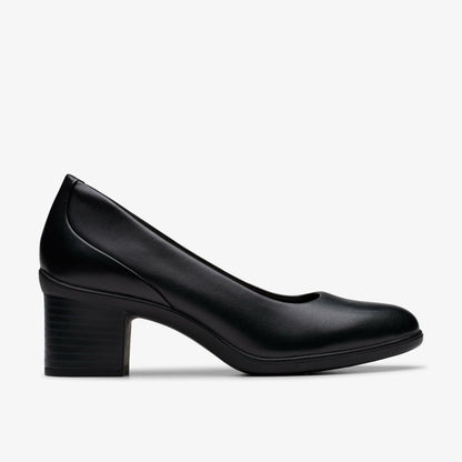 Shaya Poppy Black Leather | Clarks For Sale