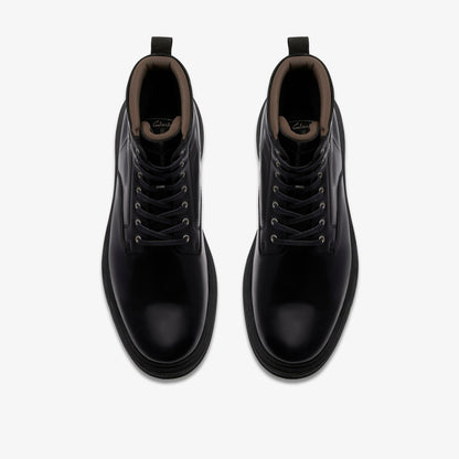 Badbury Hi Waterproof Black Warmlined Leather | Clarks For Sale