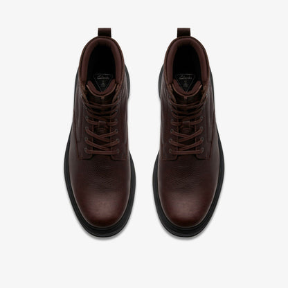 Badbury Hi Waterproof Brown Warmlined Leather | Clarks US