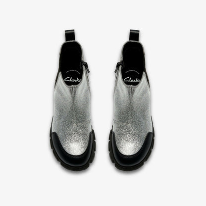 Evyn Chelsea Kid Silver Patent | Clarks For Sale