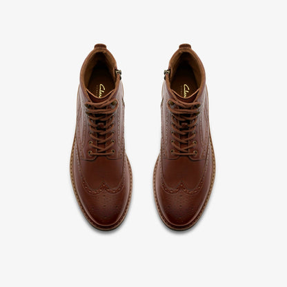 Newford Lace Boot Mid Tan Leather | Clarks Discount