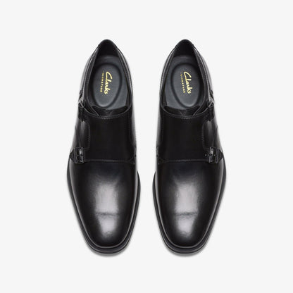 Paulton Monk Black Leather | Clarks