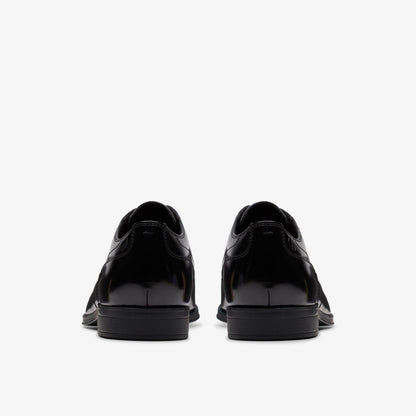 Paulton Lace Black Hi Shine Leather | Clarks Onsale