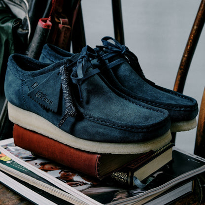 Wallabee Mid Blue Suede | Clarks