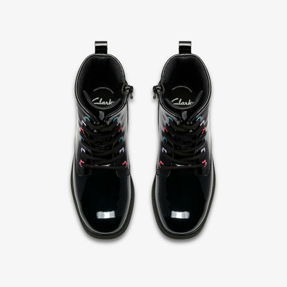 Oaklyn Charm Kid Black Patent | Clarks Onsale