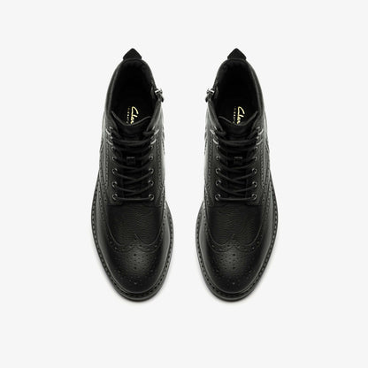 Newford Lace Boot Black Leather | Clarks