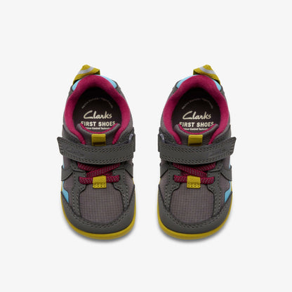 Roamer Hero Toddler Dark Grey Combination | Clarks Onsale