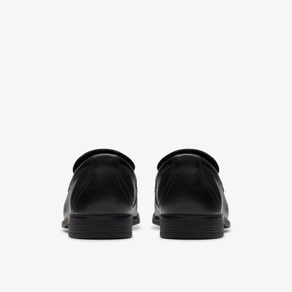 Jonwin Craft Youth Black Leather | Clarks Onsale