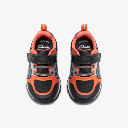 Steggy 2 Fly Toddler Black/Orange | Clarks