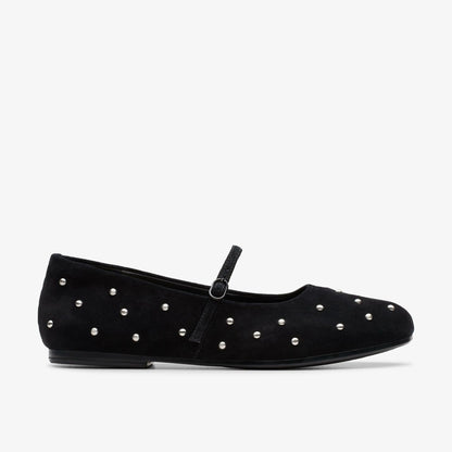 Livia Stud Black Suede | Clarks Sale