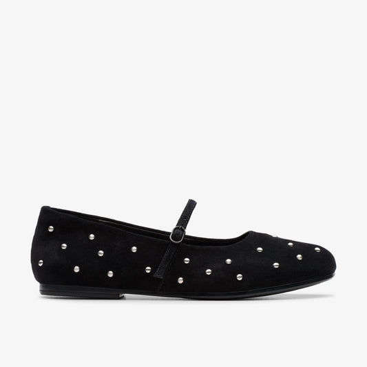 Livia Stud Black Suede | Clarks Sale