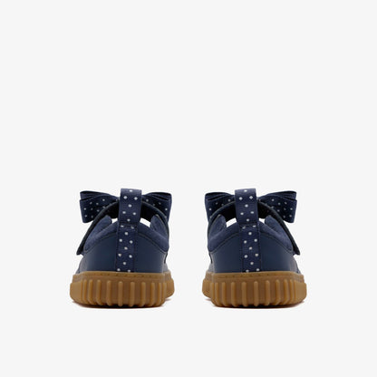 Cove Bow Toddler Navy Leather | Clarks For Sale