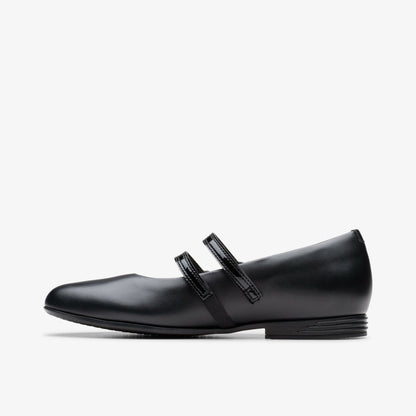 Finja Bar Youth Black Leather | Clarks Sale