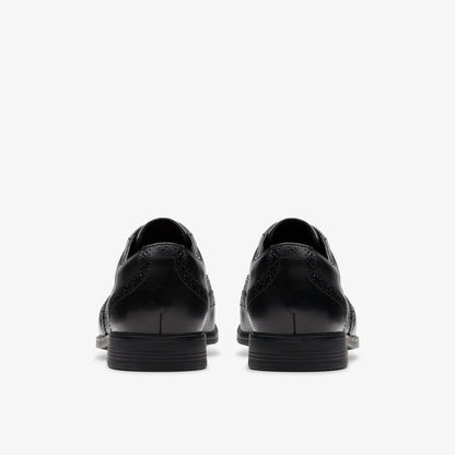 Jonwin Wing Youth Black Leather | Clarks For Sale