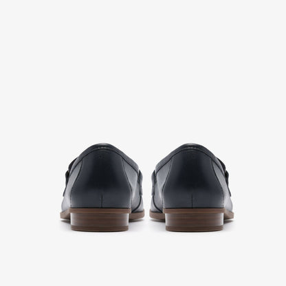 Sarafyna Iris Navy Leather | Clarks For Sale