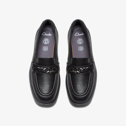 Eris Edge Youth Black Leather | Clarks Sale