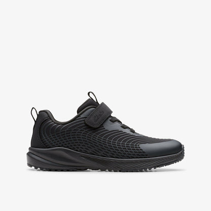 Deyes Dash Kid Black/Black | Clarks