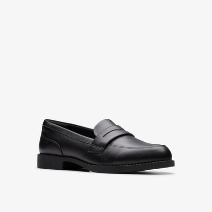 Tapa Edge Youth Black Leather | Clarks Sale