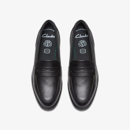 Tapa Edge Youth Black Leather | Clarks Sale