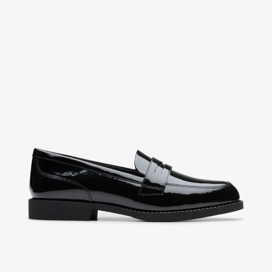 Tapa Edge Youth Black Patent | Clarks Onsale