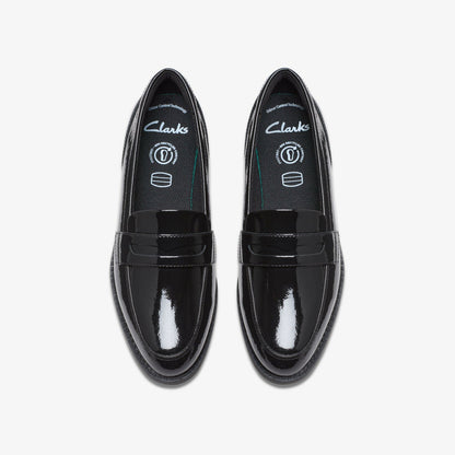 Tapa Edge Youth Black Patent | Clarks Onsale