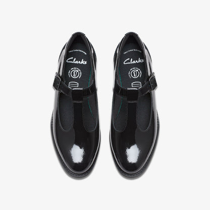 Tapa Hope Youth Black Patent | Clarks Sale